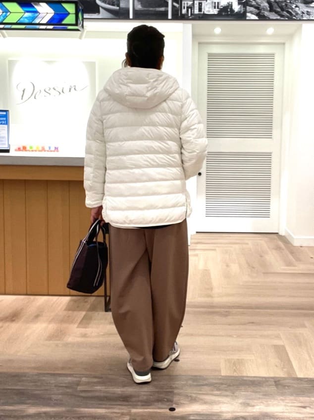 rinさんの「Dessin｜【撥水・2WAY】ミュラーダウンコートミドル丈」を使ったコーディネート