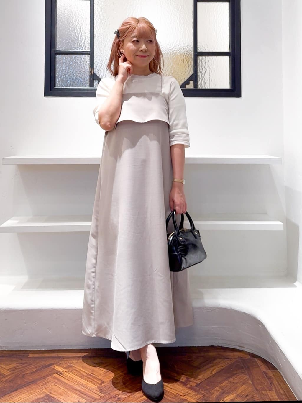 Harukaさんの「grove｜【カセット服】洗えるAラインキャミワンピース」を使ったコーディネート