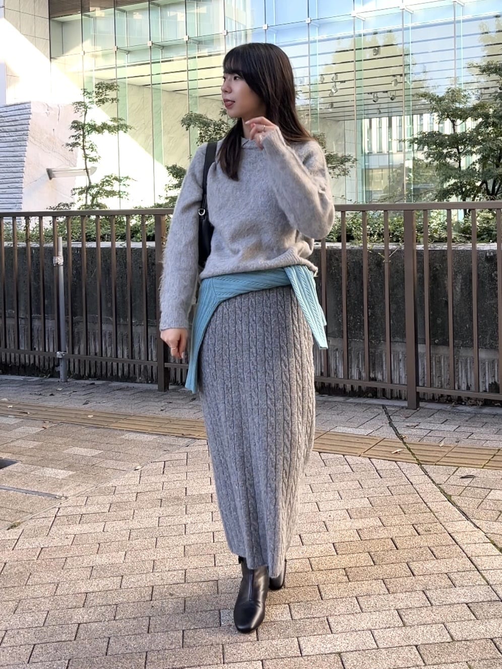 cotaniさんの「grove｜【SETITEM】ケーブルニットスカート」を使ったコーディネート