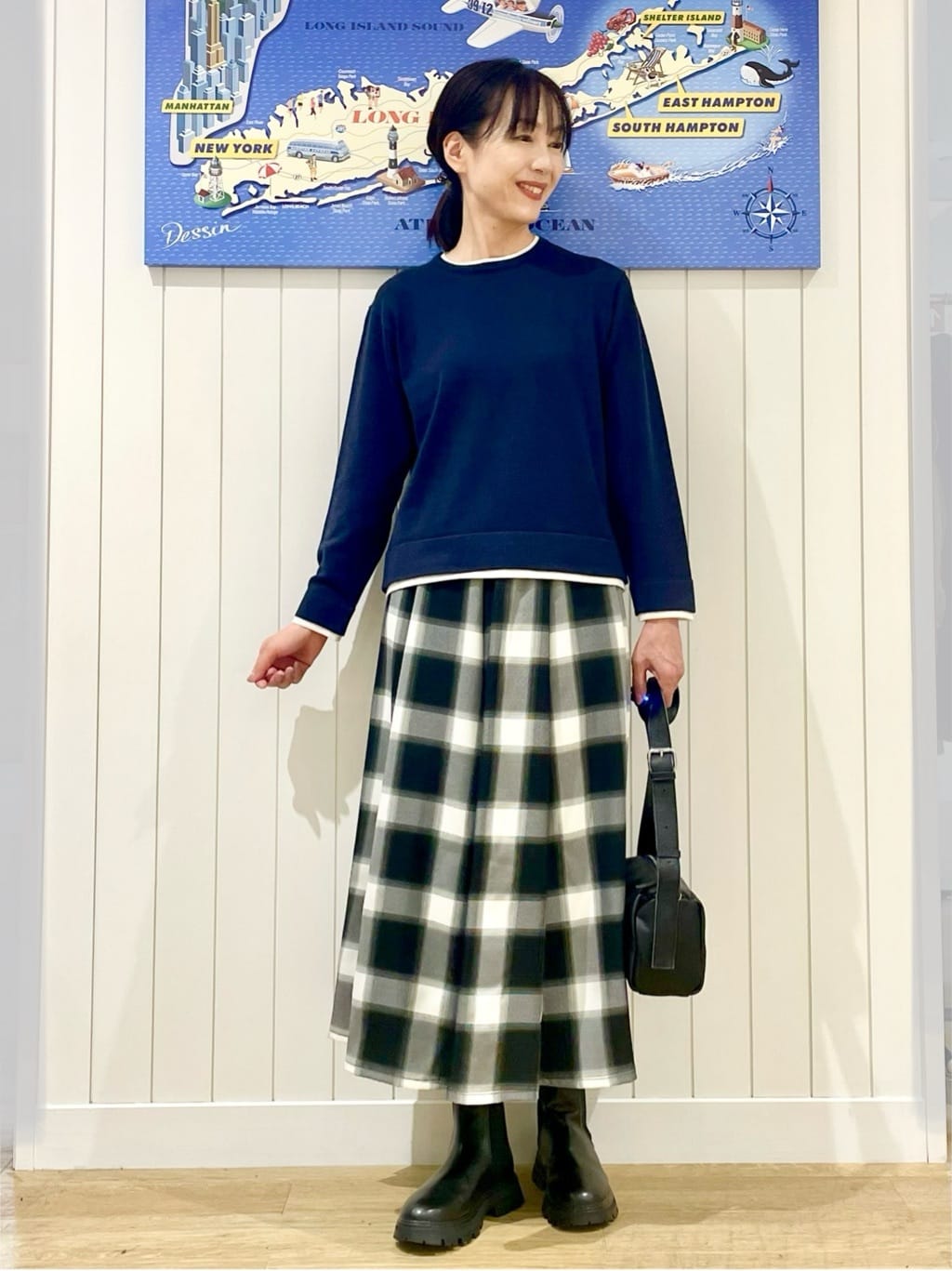 uwatokoさんの「Dessin｜【ユニセックス/洗える】バイカラーニット」を使ったコーディネート