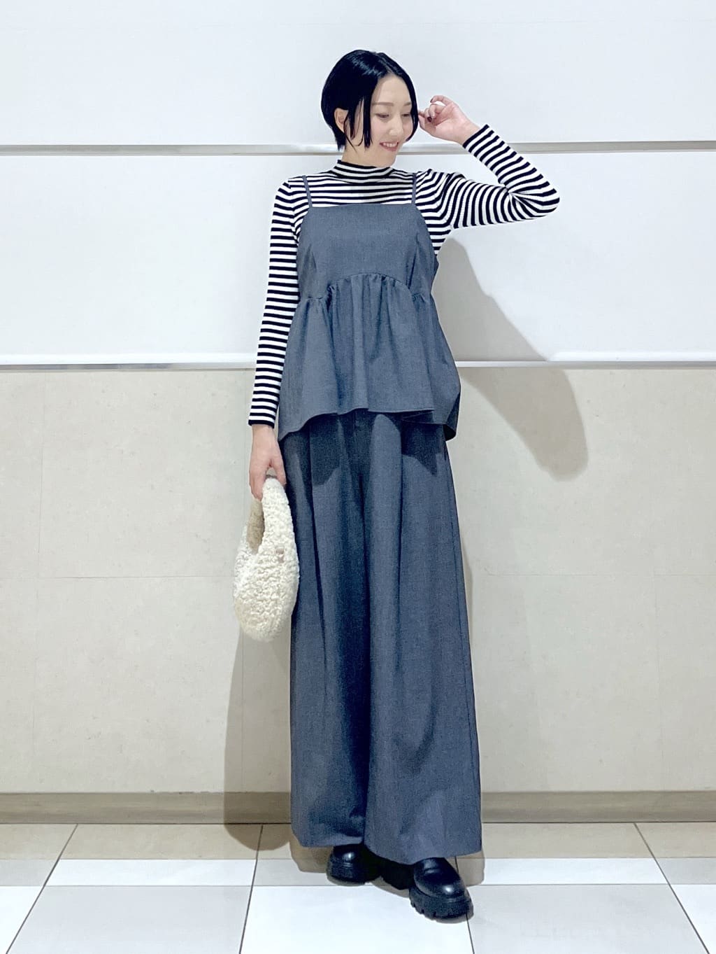 eriko さんの「Dessin｜【洗える】リブタートルネックニット」を使ったコーディネート