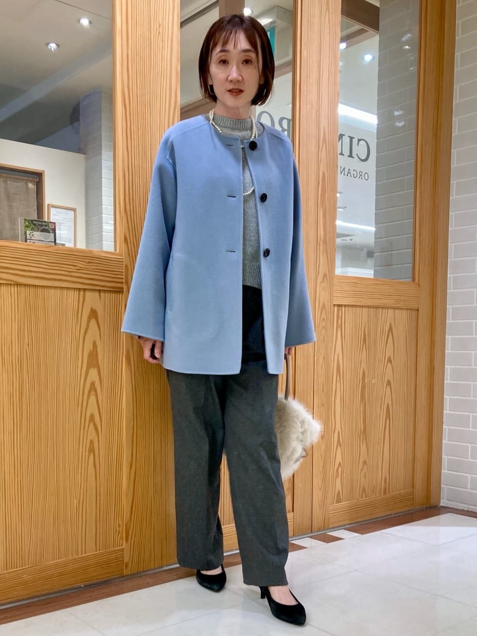 ゆうさんの「UNTITLED｜【ミディ丈/軽やか】セミラグランリバー コート」を使ったコーディネート