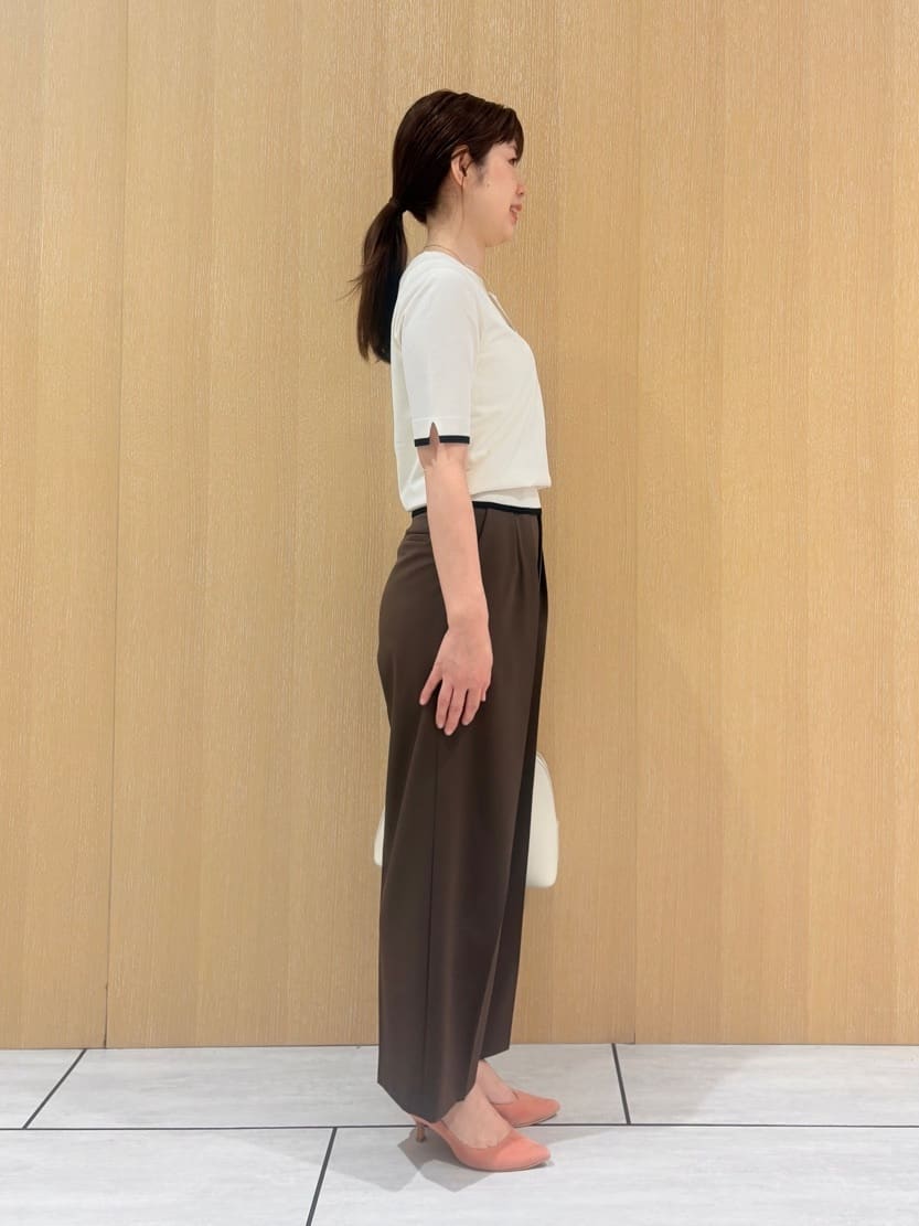 CHISATOさんの「UNTITLED｜【アンサンブル可/薄手/洗える】5分袖クルーニット」を使ったコーディネート