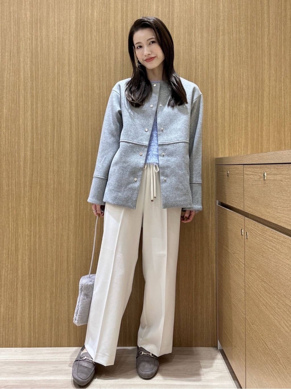 maiさんの「OPAQUE.CLIP｜ラメシャギーニット【洗濯機OK】」を使ったコーディネート