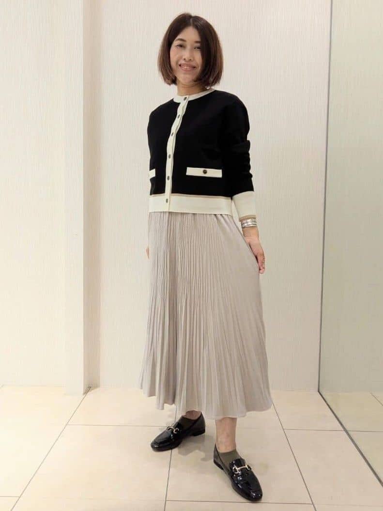 u-macoさんの「UNTITLED｜【アンサンブル可/ジャケット風】ウールミラノリブカーディガン」を使ったコーディネート