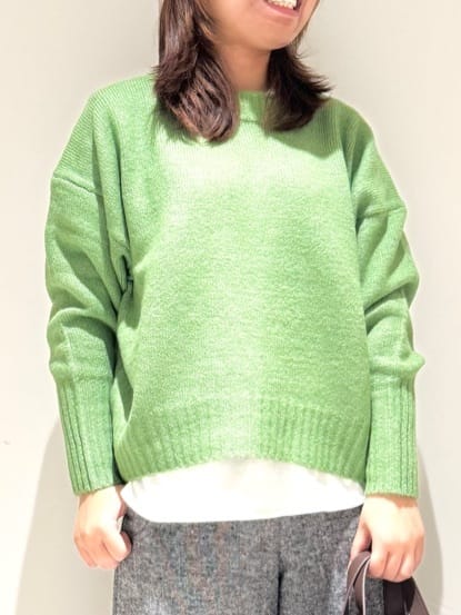 Liriさんの「Dessin｜【洗える】クルーネックワイドニット」を使ったコーディネート