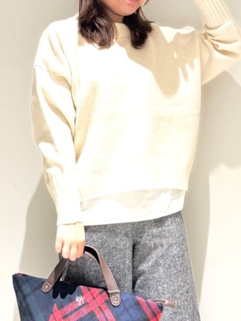 Liriさんの「Dessin｜【選べる首元デザイン/洗える】クルーネックロングTシャツ」を使ったコーディネート