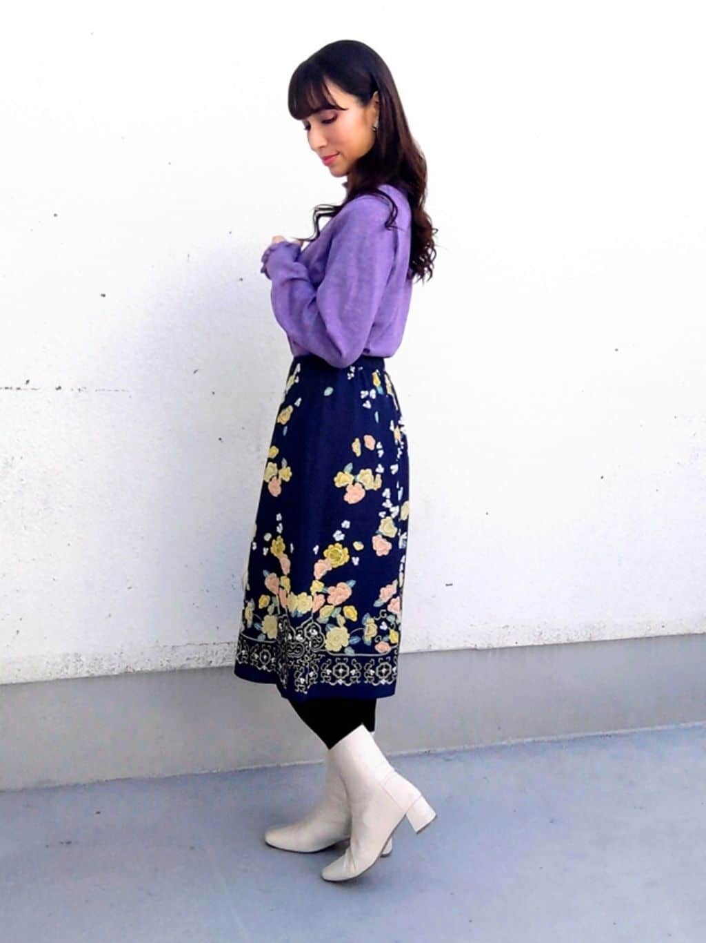 keinaさんの「SunaUna｜【SS～Lサイズ展開／6色展開】パール調ニット」を使ったコーディネート