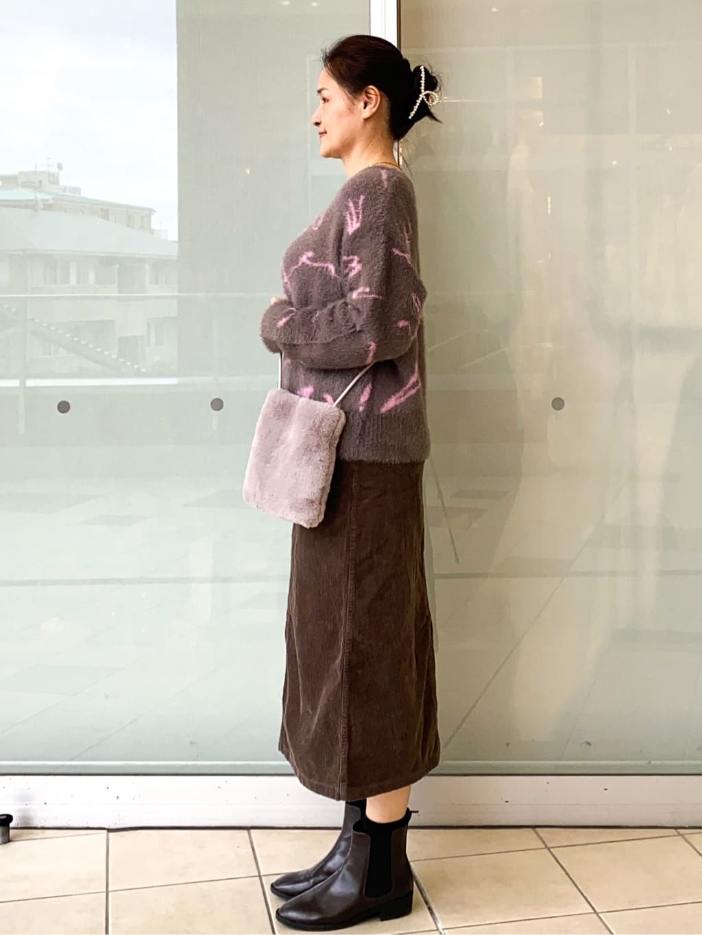 Jeanさんの「OPAQUE.CLIP｜アート柄シャギーニット【洗濯機OK】」を使ったコーディネート