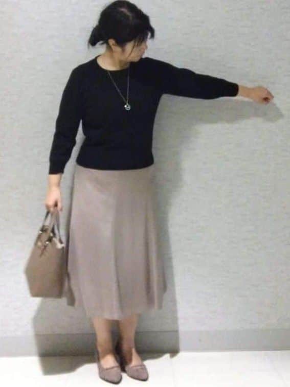 sakoさんの「Reflect｜【通勤】スエードライクフレアスカート」を使ったコーディネート