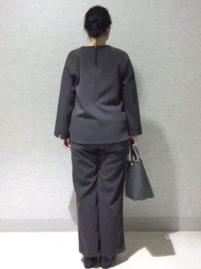 sakoさんの「Reflect｜【ウエスト総ゴム／セットアップ可】フルレングスストレートパンツ」を使ったコーディネート