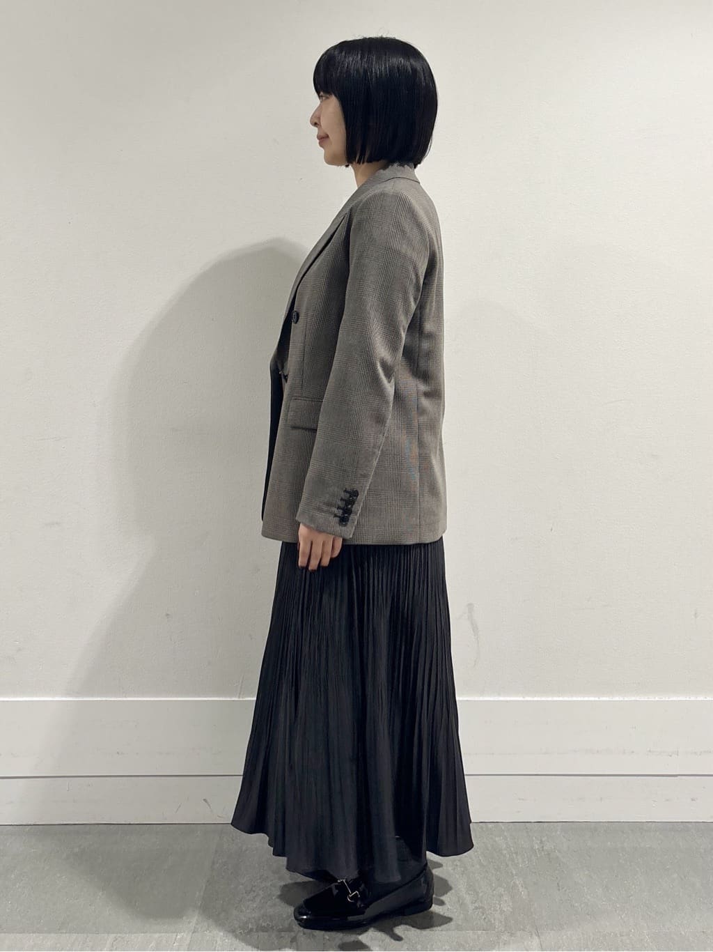 モエカさんの「UNTITLED｜【セットアップ可】ウールライク ダブルブレストジャケット」を使ったコーディネート