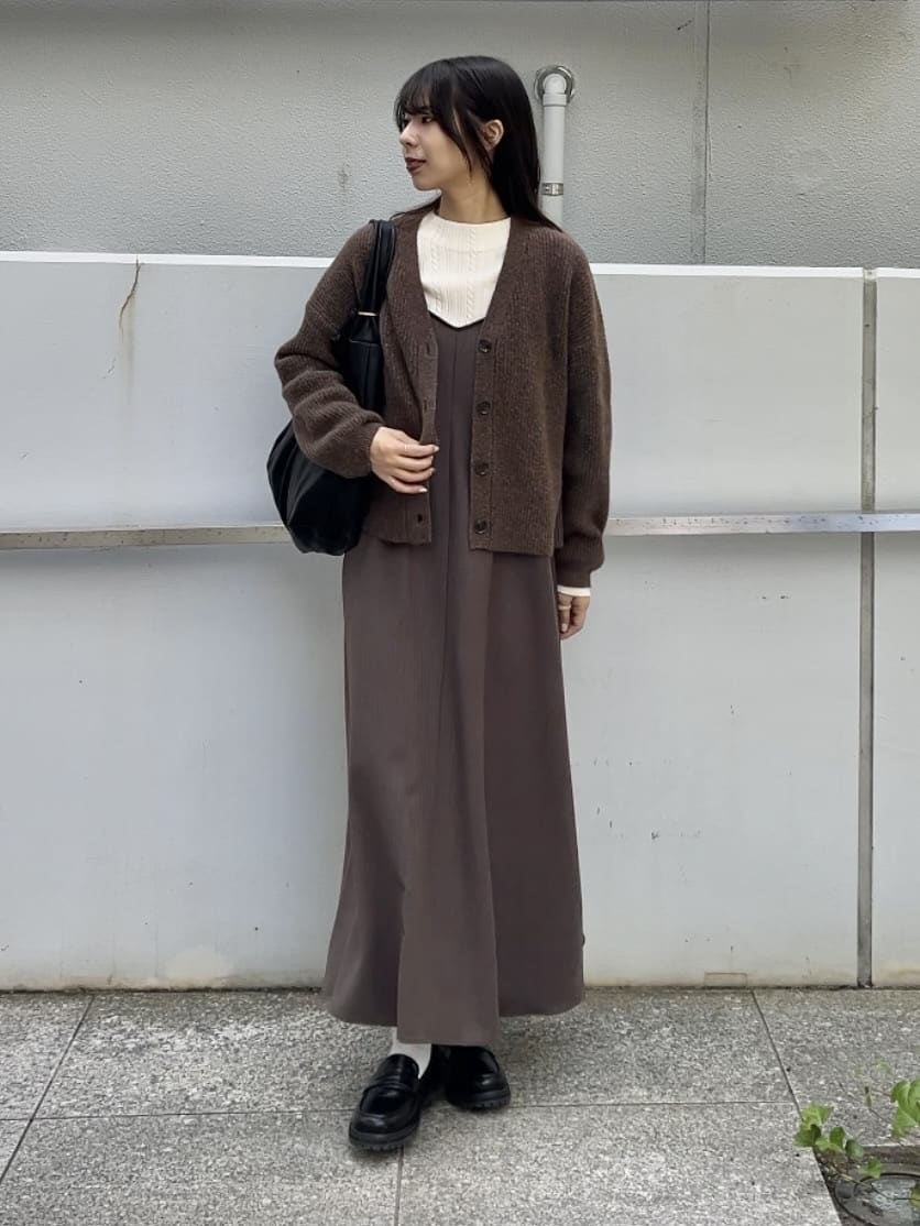cotaniさんの「grove｜【SETITEM】オーバーサイズ畔カーディガン」を使ったコーディネート