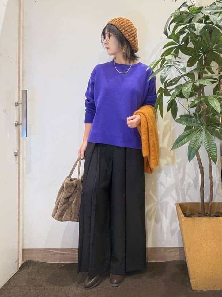 misakiさんの「SHOO･LA･RUE｜【着丈選べる/S-LL】スタイルアップが叶う ベルト付きワイドパンツ」を使ったコーディネート