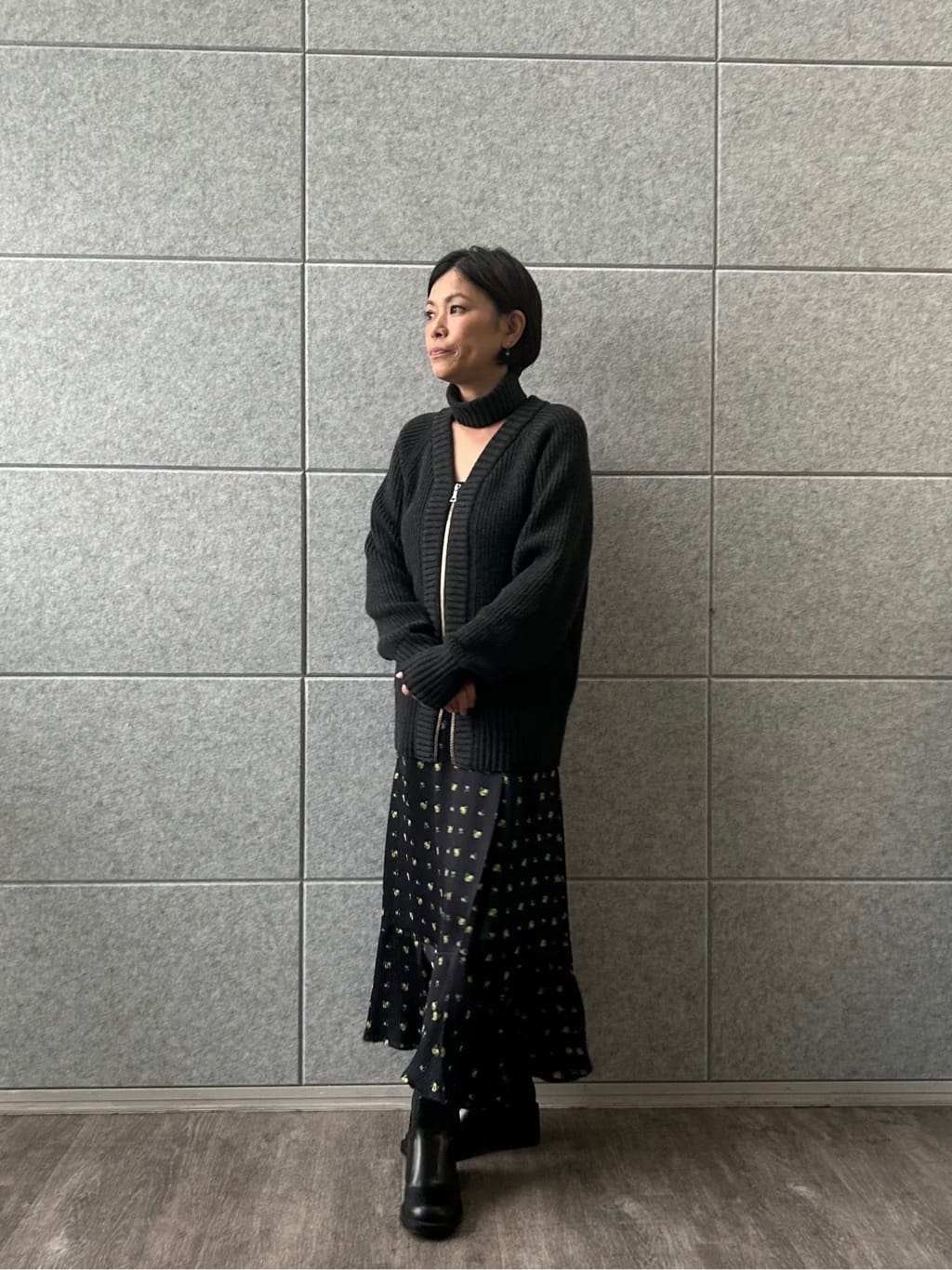 yukoさんの「CODE A｜dual form zip knit」を使ったコーディネート