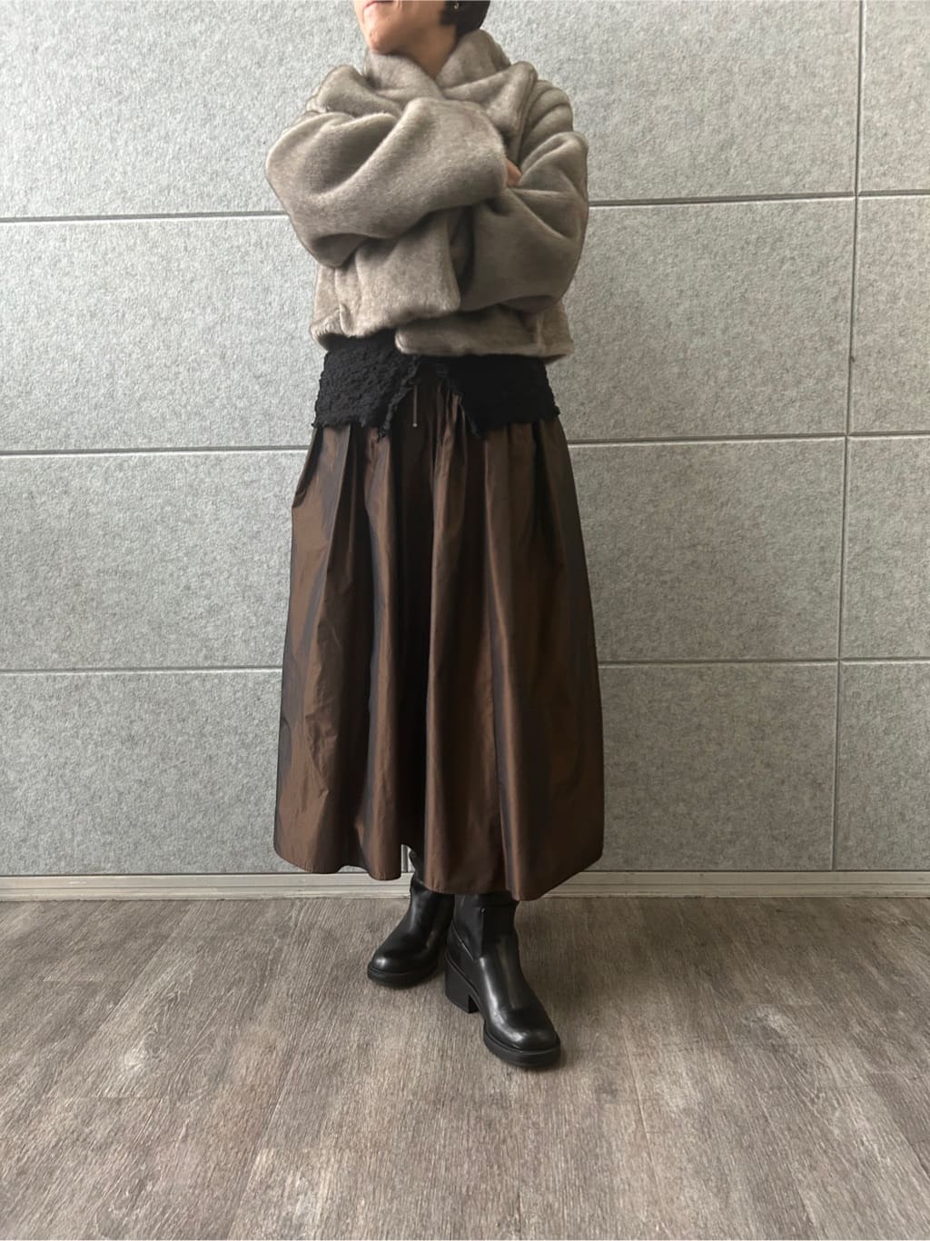 yukoさんの「CODE A｜zip design volume skirt」を使ったコーディネート
