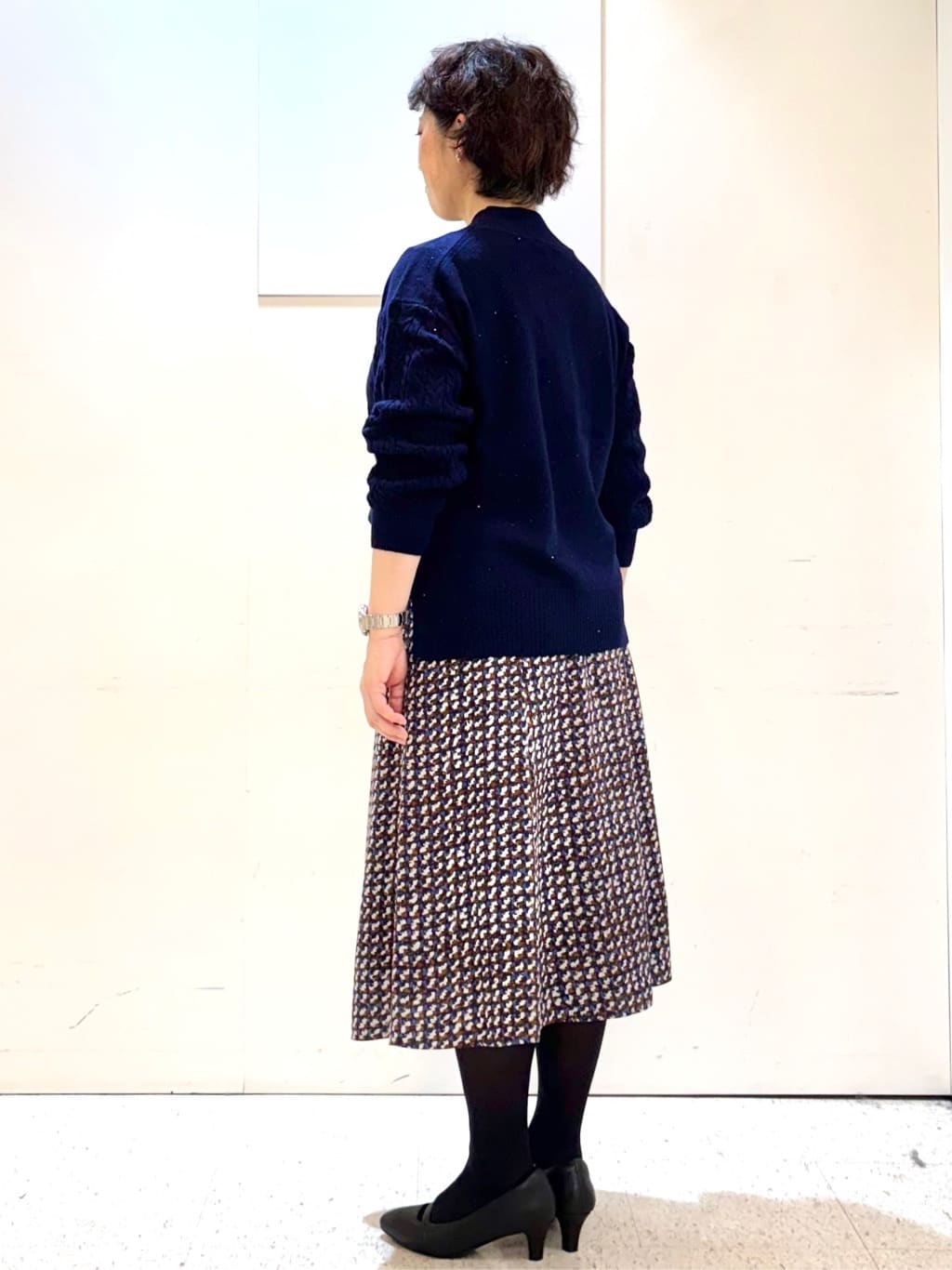 ヤスコさんの「Reflect｜【一枚で着映え◎／ゆったりシルエット】ラメ&times;スパンコールウール混ニット」を使ったコーディネート