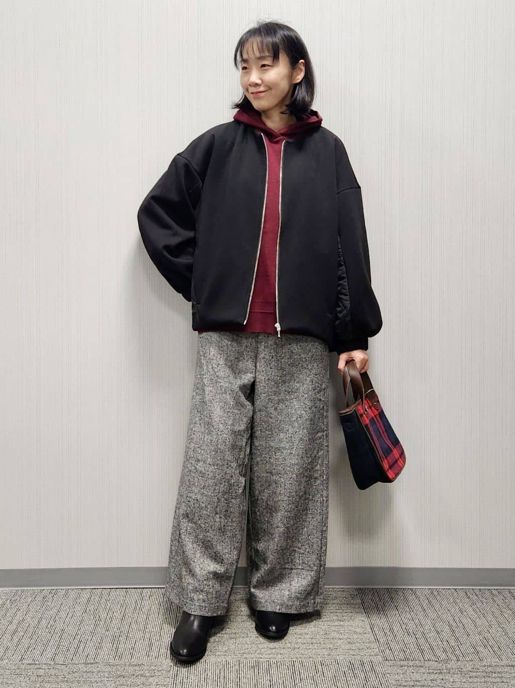 naraさんの「Dessin｜ダンボールジップブルゾン」を使ったコーディネート