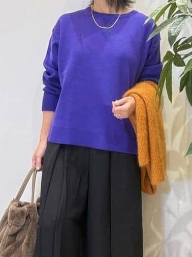 misakiさんの「SHOO･LA･RUE｜【着丈選べる/S-LL】スタイルアップが叶う ベルト付きワイドパンツ」を使ったコーディネート