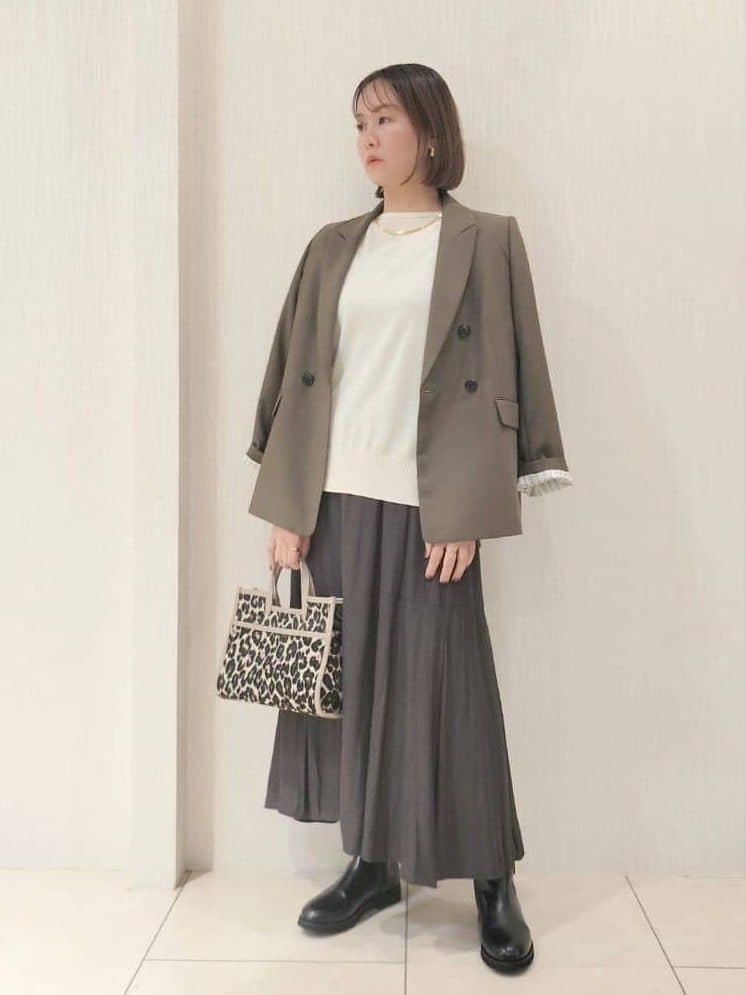 naokoさんの「UNTITLED｜【セットアップ可】ウールライク ダブルブレストジャケット」を使ったコーディネート