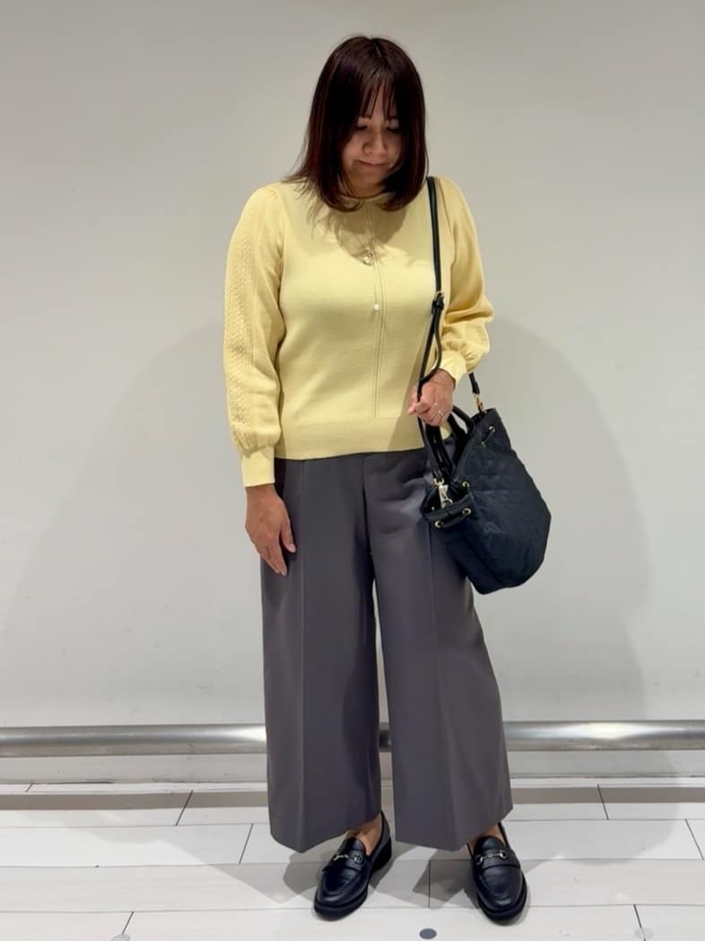 SAEさんの「Reflect｜【選べる8色／スカートにもパンツにも◎】ウール混ボートネックニット」を使ったコーディネート