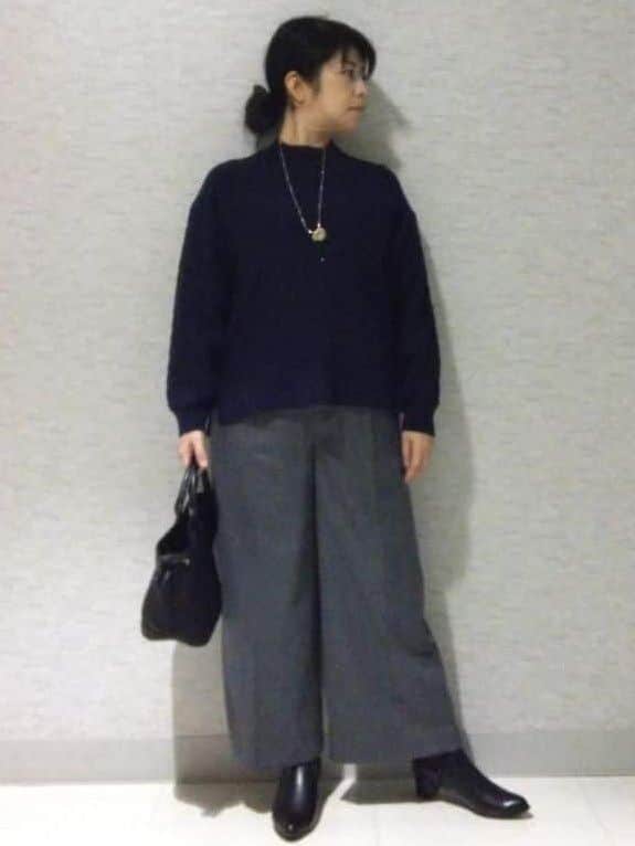 sakoさんの「Reflect｜【一枚で着映え◎／ゆったりシルエット】ラメ&times;スパンコールウール混ニット」を使ったコーディネート