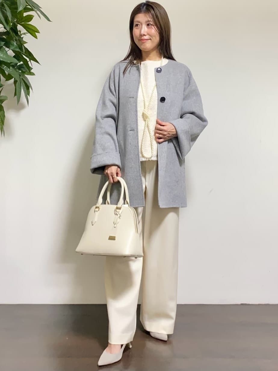 tomoさんの「UNTITLED｜【ミディ丈/軽やか】セミラグランリバー コート」を使ったコーディネート