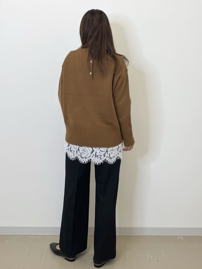 Akiさんの「OPAQUE.CLIP｜ウォームタッチ イージーワイドパンツ【洗濯機洗OK／ストレッチ】≪SS～LL≫」を使ったコーディネート
