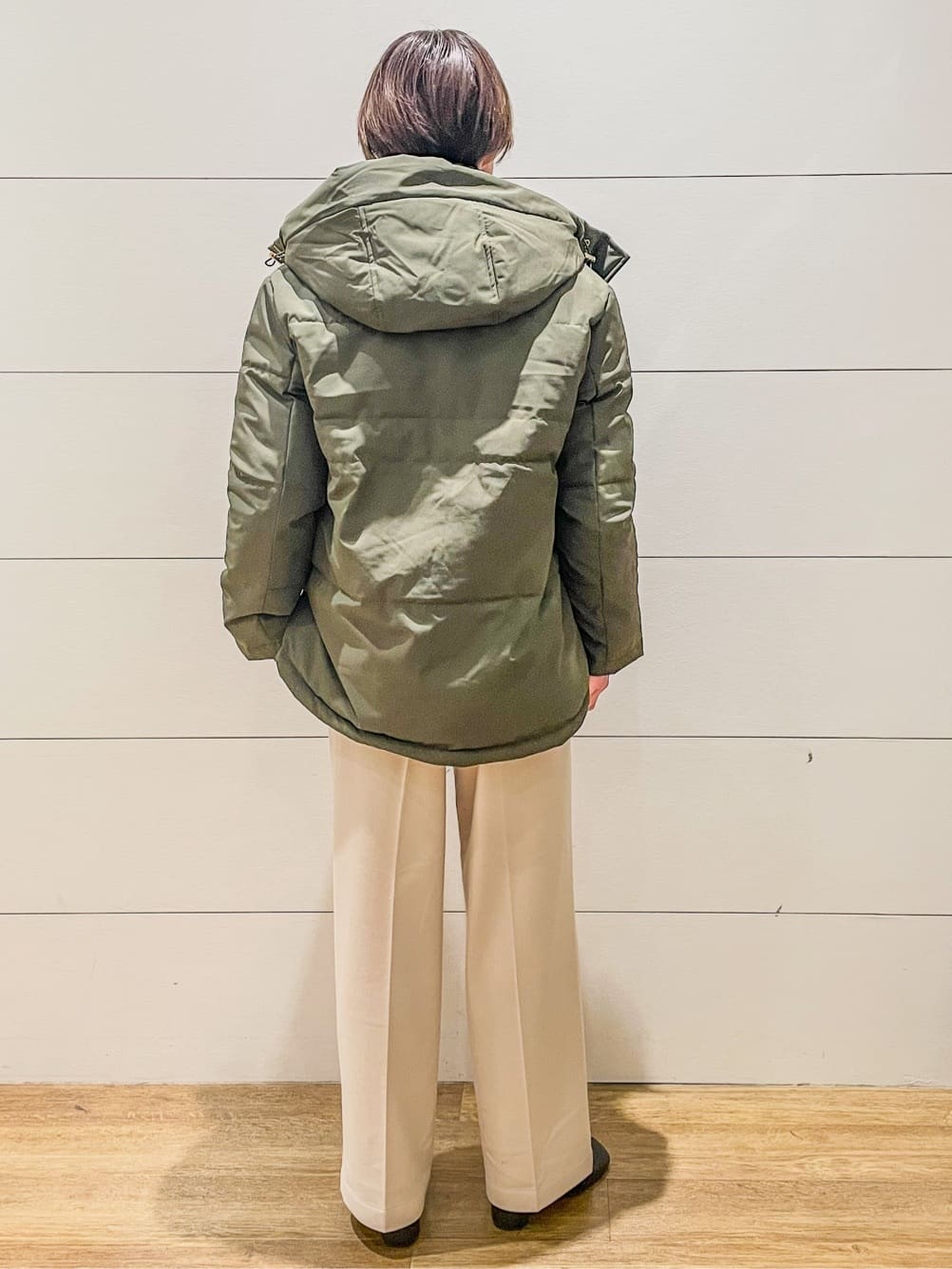 Ryoさんの「THE SHOP TK｜【すっきり見えシルエット】上品ふわもこ中綿ブルゾン」を使ったコーディネート