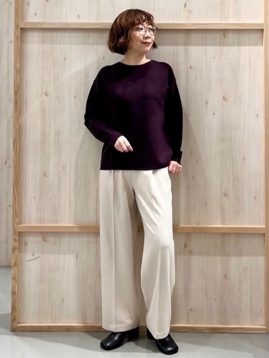 nakoさんの「THE SHOP TK｜【S-XLサイズ/選べる7色】どこから見ても美しい ガーターニット/毛玉になりにくい/洗濯機OK」を使ったコーディネート