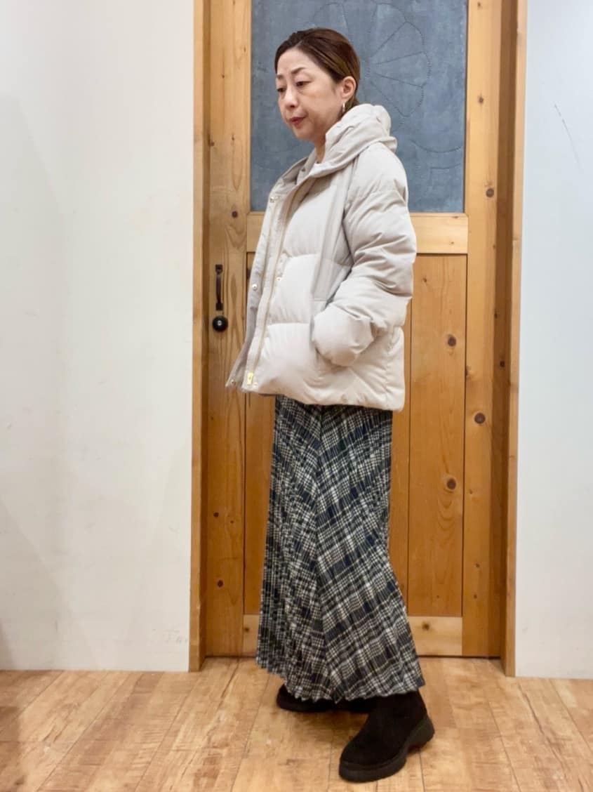 ゆみさんの「SHOO･LA･RUE｜【撥水/洗える】ショートフーディーダウン」を使ったコーディネート