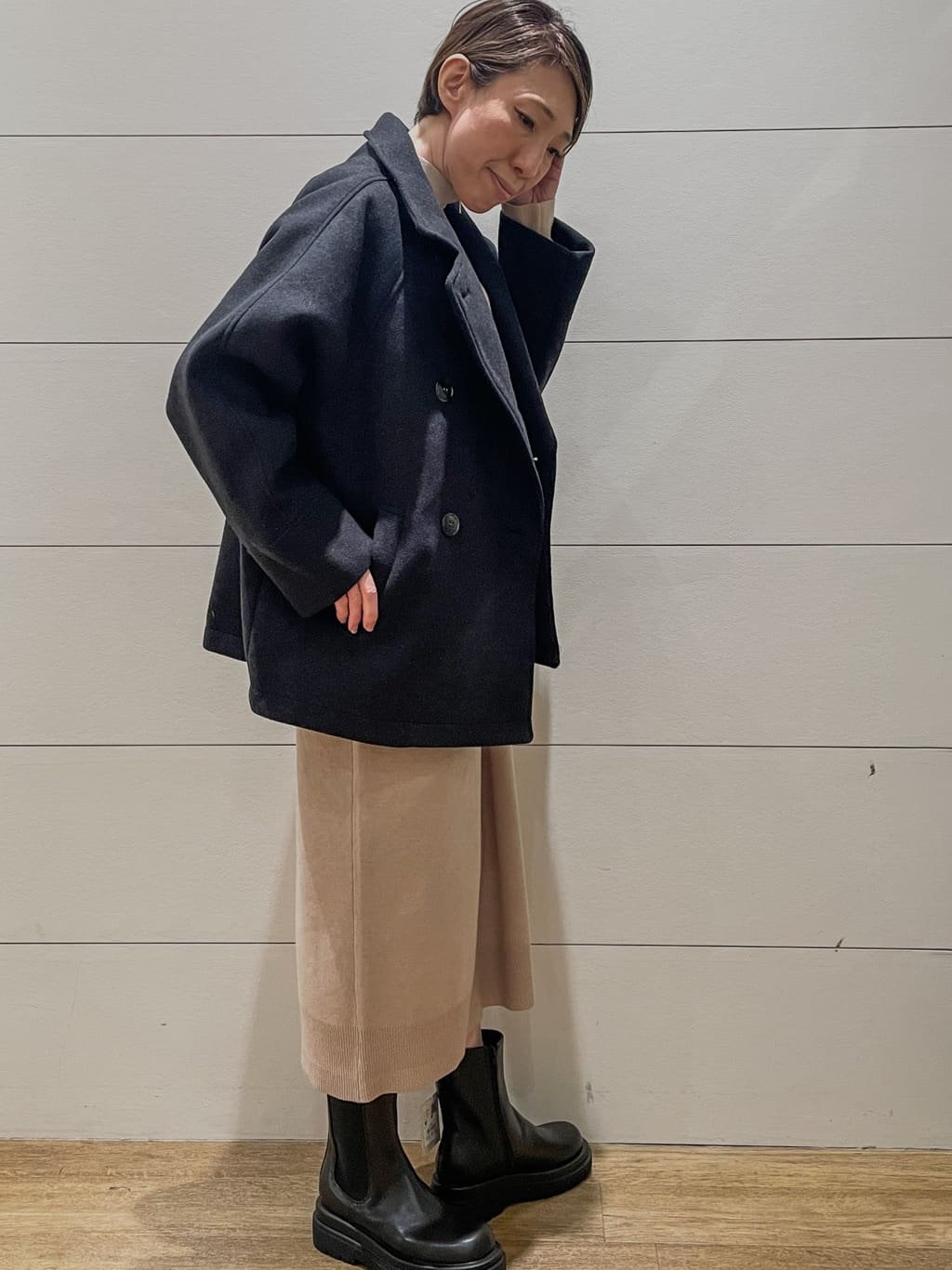 Ryoさんの「THE SHOP TK｜1枚でこなれ見え ハーフZIPワンピース【毛玉になりにくい/静電気防止/洗濯機OK】」を使ったコーディネート