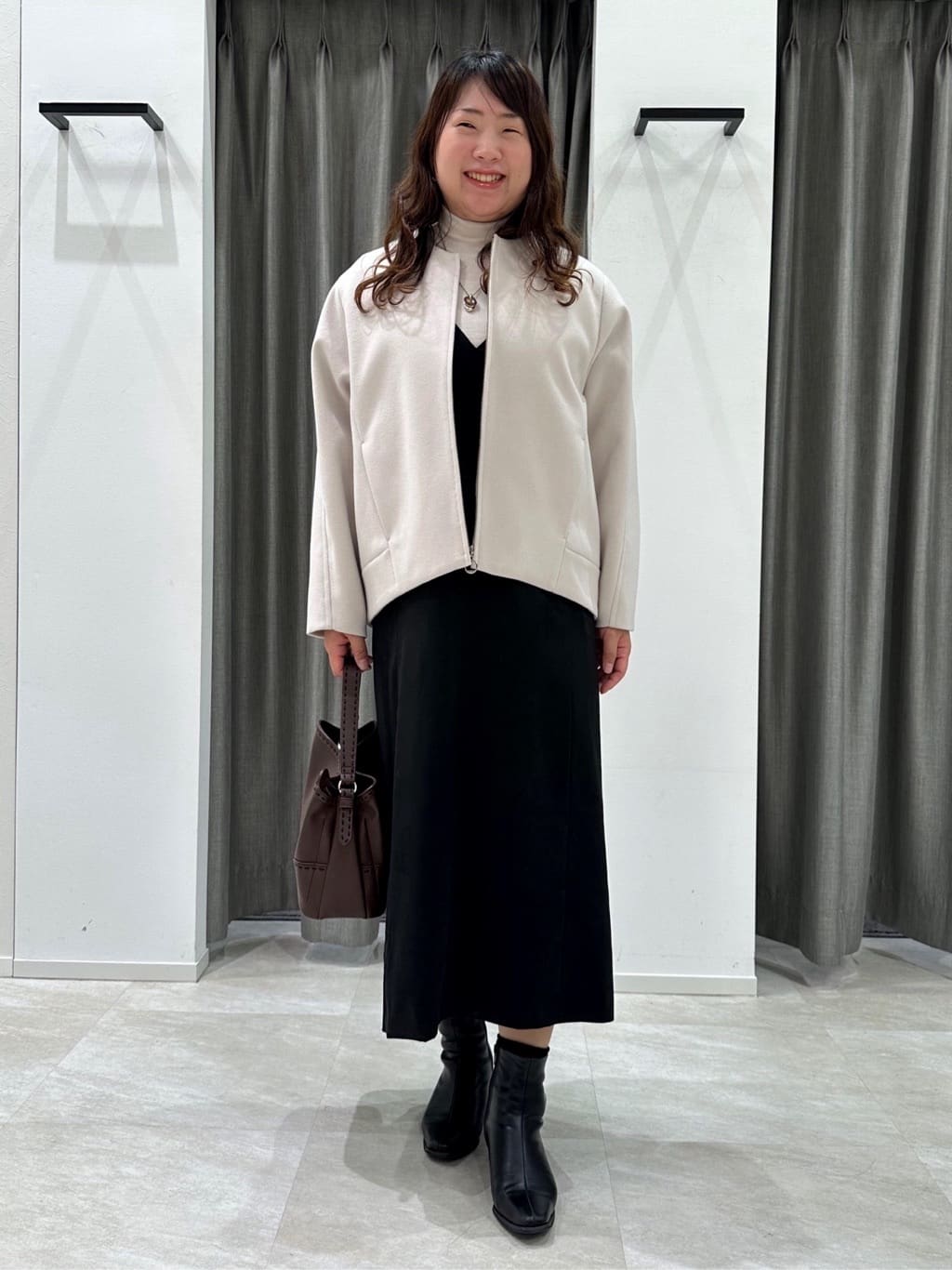 kimiさんの「UNTITLED｜【重ね着に大活躍◎／暖か保湿素材】プチタートルネックニット」を使ったコーディネート