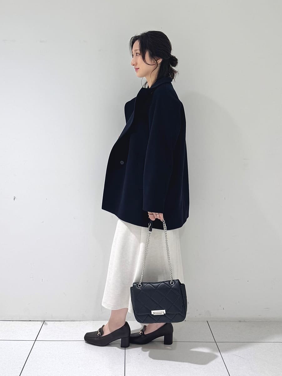 そんさんの「INDIVI｜【日本製／ミドル丈】スタンドカラーミドルコート」を使ったコーディネート