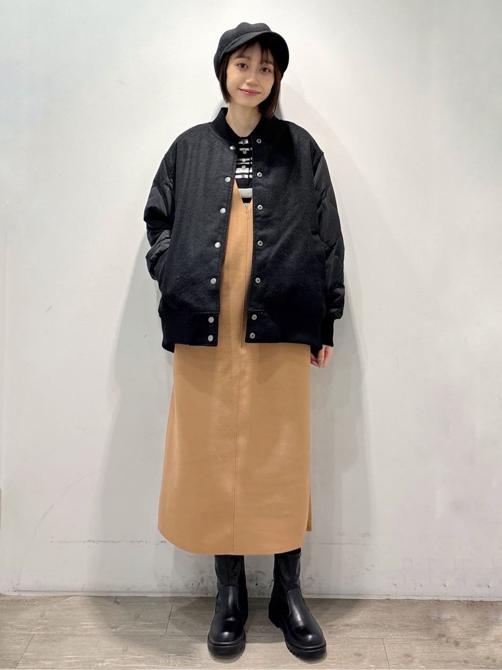 ぶまりんさんの「OPAQUE.CLIP｜《リバーシブル》キルティングブルゾン」を使ったコーディネート