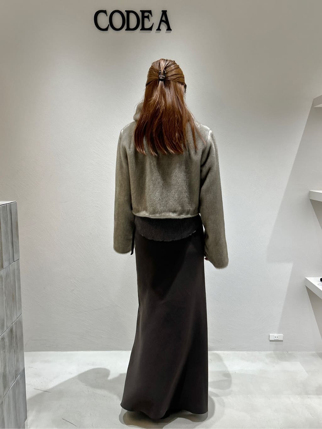 harunaさんの「CODE A｜faux mink short jacket」を使ったコーディネート