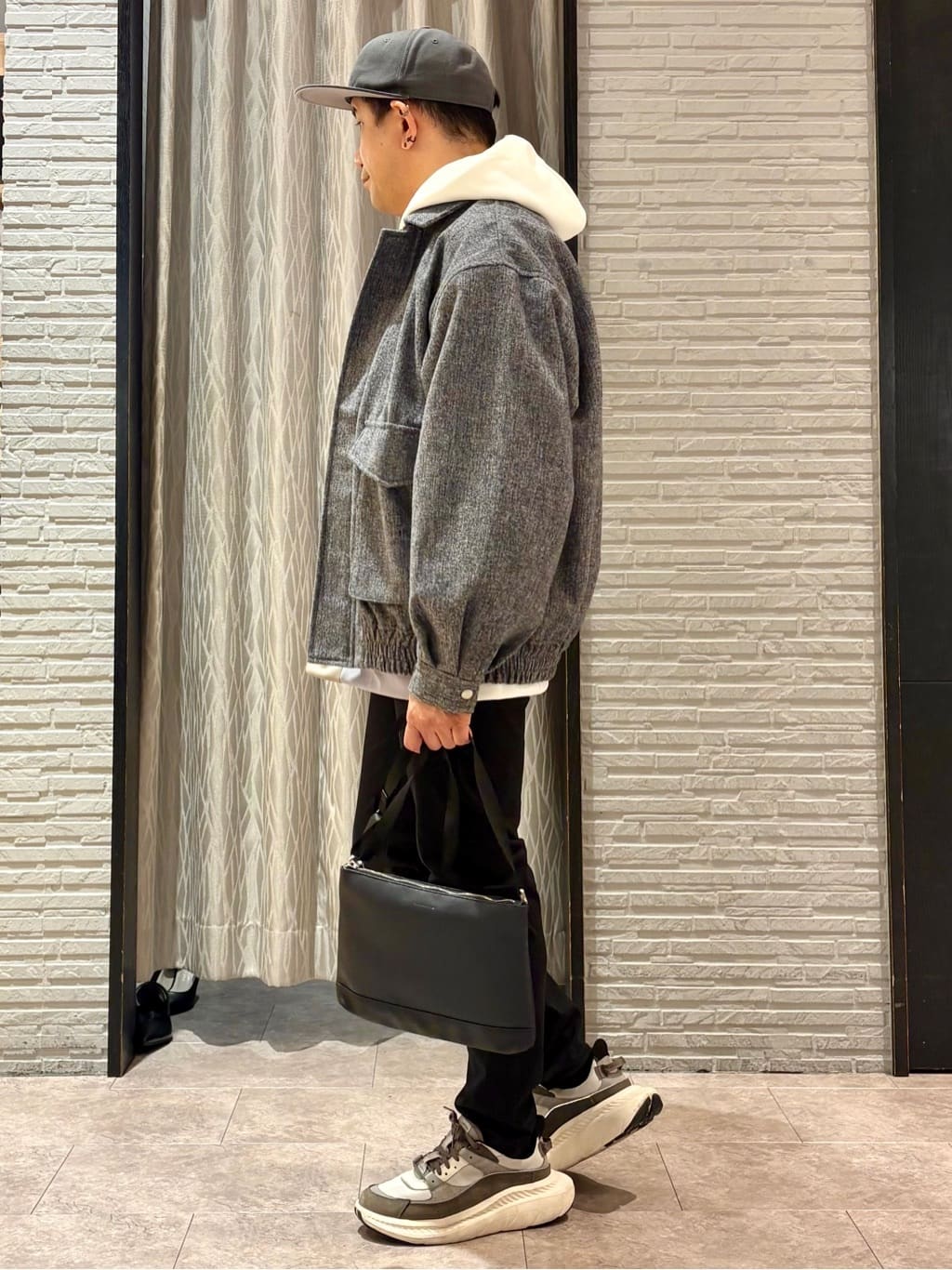 Pーyamaさんの「THE SHOP TK｜ツイードフライトビッグブルゾン 【洗濯機OK／セットアップ可】」を使ったコーディネート