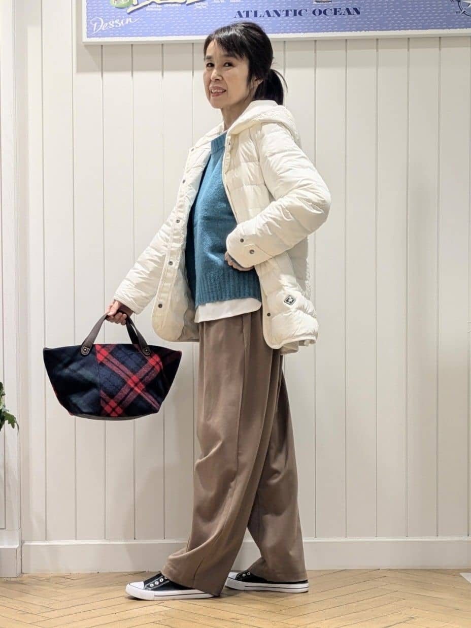 keikoさんの「Dessin｜【撥水・2WAY】ミュラーダウンコートミドル丈」を使ったコーディネート