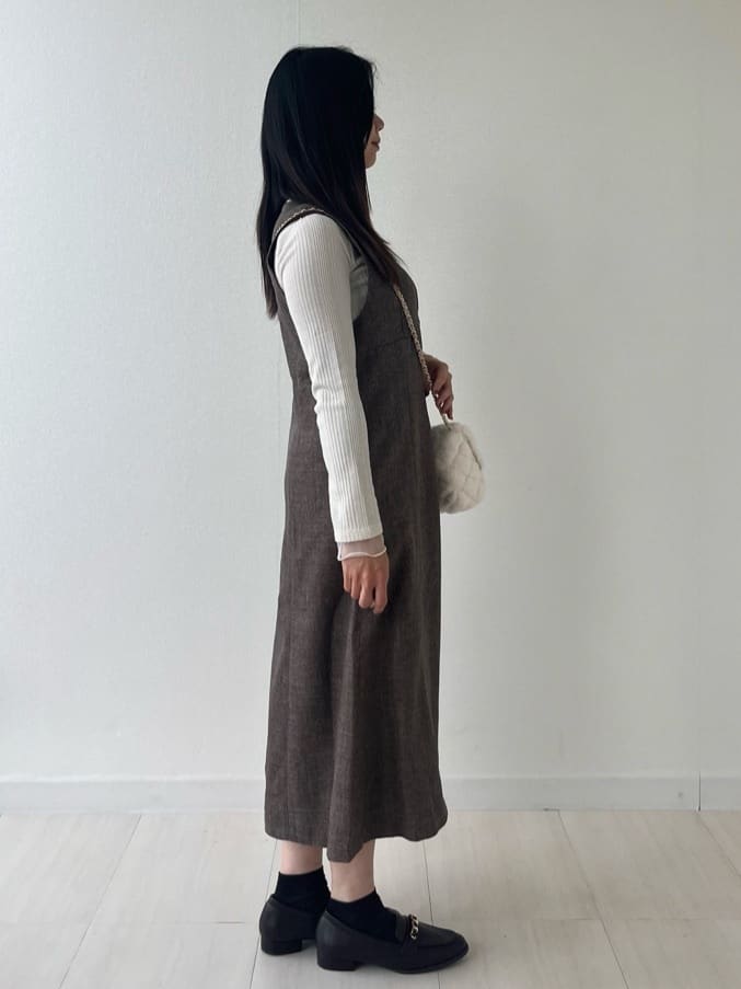 Mori Moriさんの「index｜ヴィンテージツイードジャンスカ【洗濯機OK／防シワ】」を使ったコーディネート