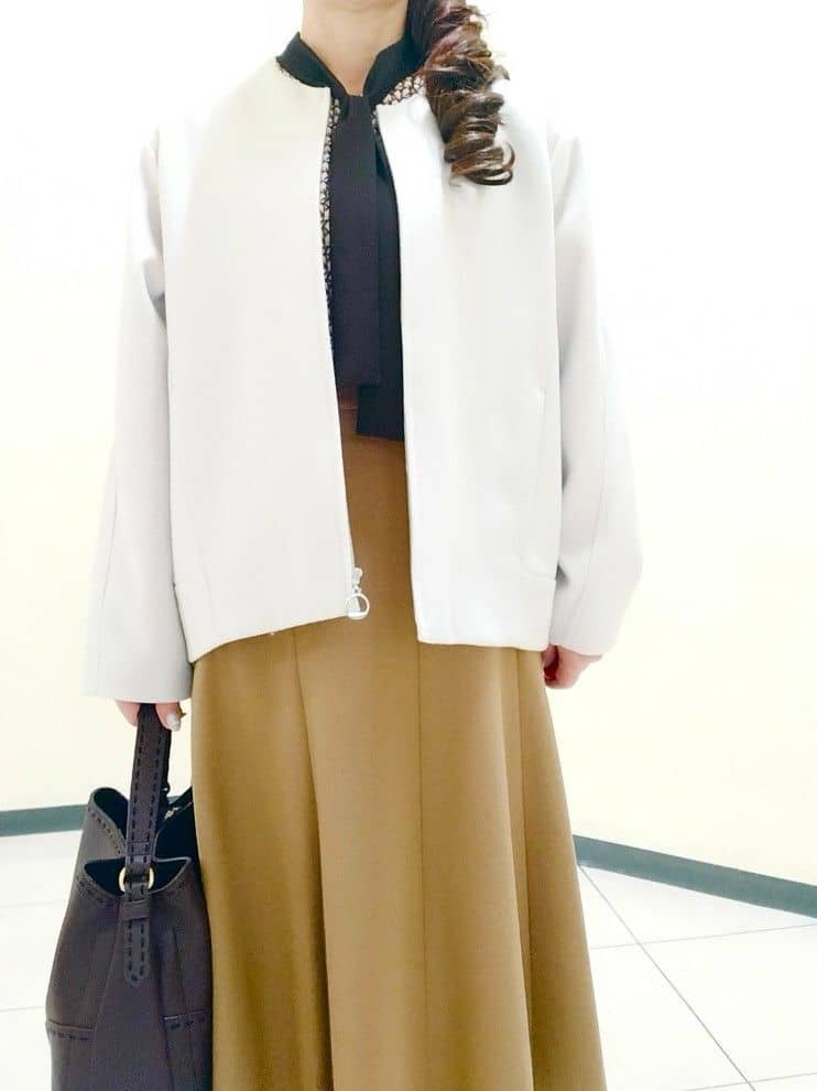 花さんの「Reflect｜【ゆったりシルエット】ジャージメルトンコクーンジャケット」を使ったコーディネート