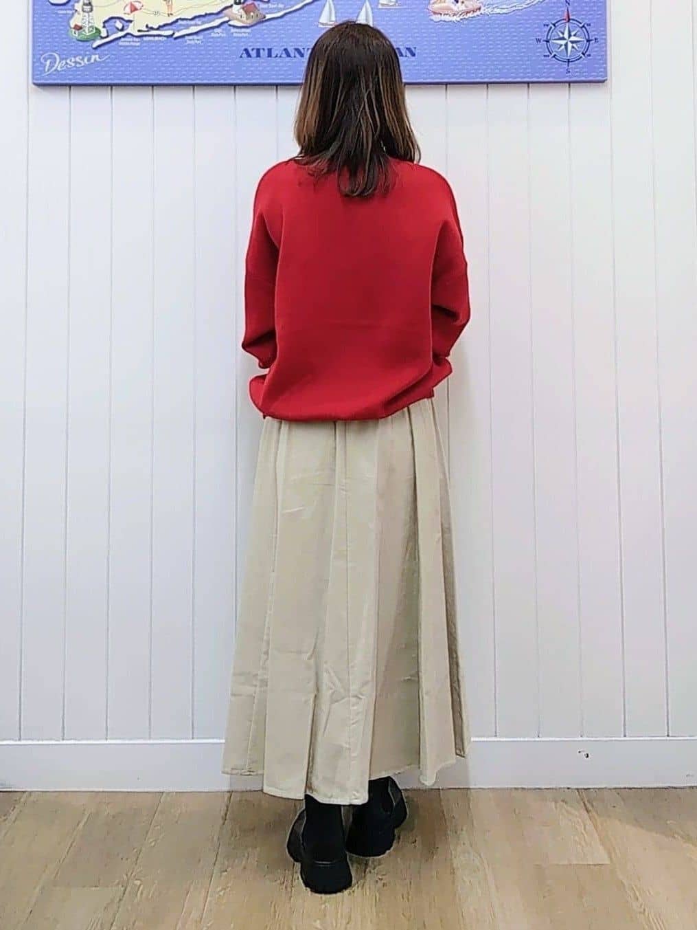 itoさんの「Dessin｜【洗える】Dサガラ刺繍ワッペン付きニット」を使ったコーディネート
