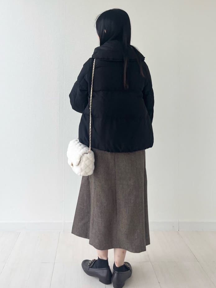Mori Moriさんの「index｜ヴィンテージツイードジャンスカ【洗濯機OK／防シワ】」を使ったコーディネート