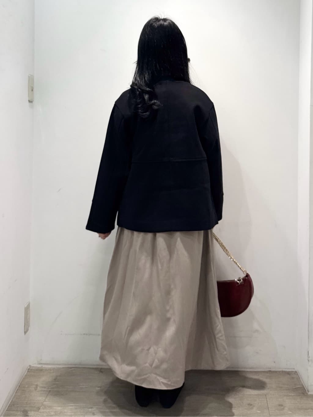 yuicciさんの「OPAQUE.CLIP｜ウールライクメルトンノーカラーコート【洗濯機洗い可】」を使ったコーディネート