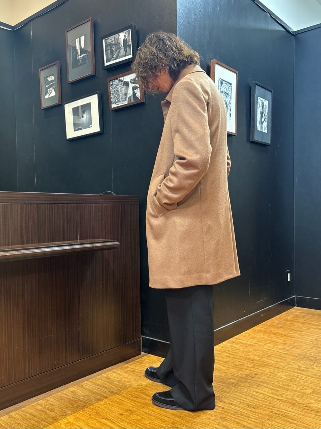 おーのさんの「TAKEO KIKUCHI｜カシミヤブレンド ビーバー調ステンカラーコート」を使ったコーディネート