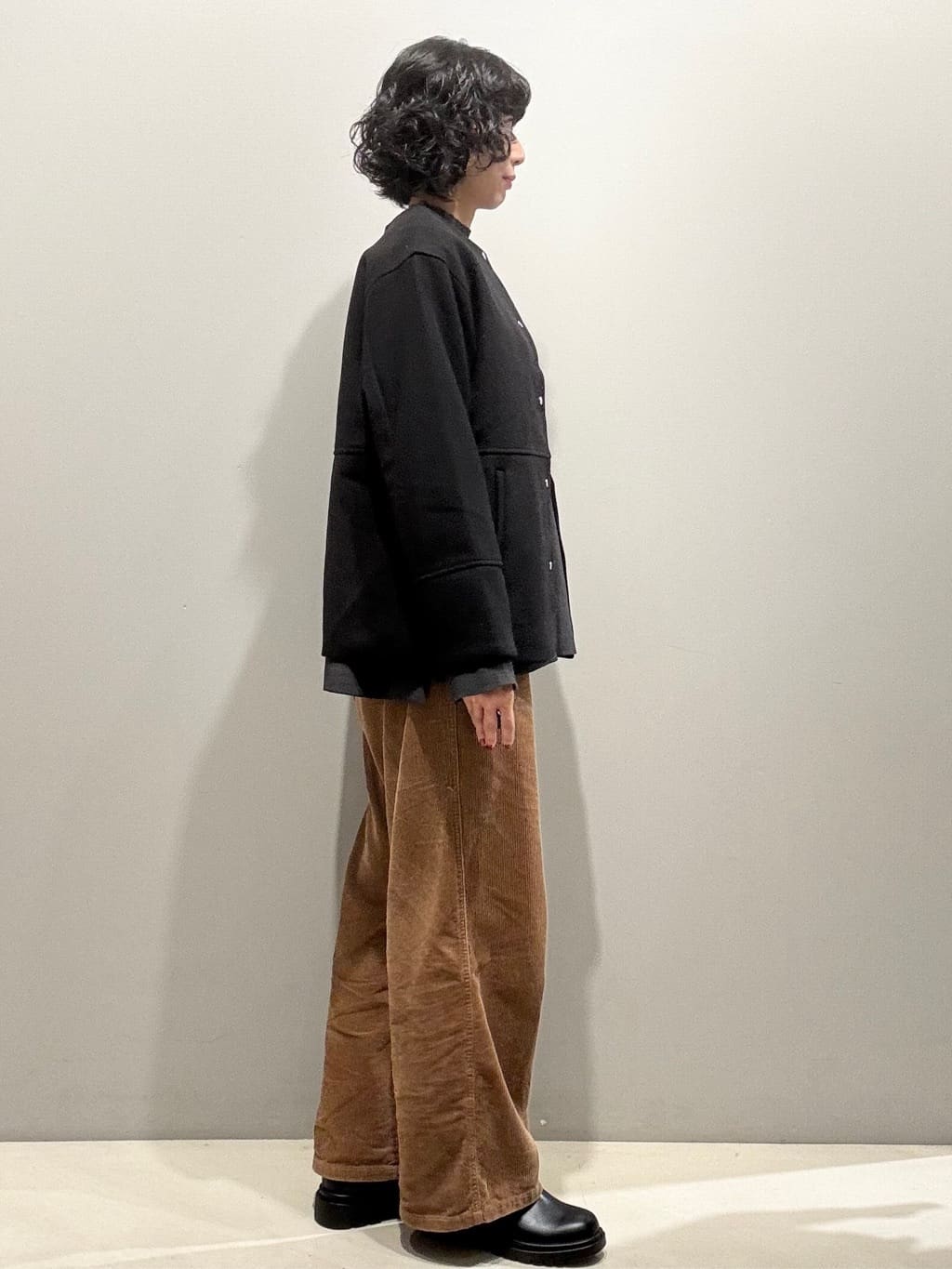 naoさんの「OPAQUE.CLIP｜ウールライクメルトンノーカラーコート【洗濯機洗い可】」を使ったコーディネート