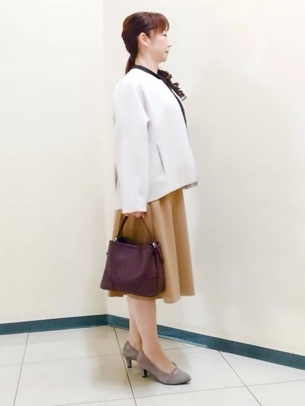 花さんの「Reflect｜【ゆったりシルエット】ジャージメルトンコクーンジャケット」を使ったコーディネート