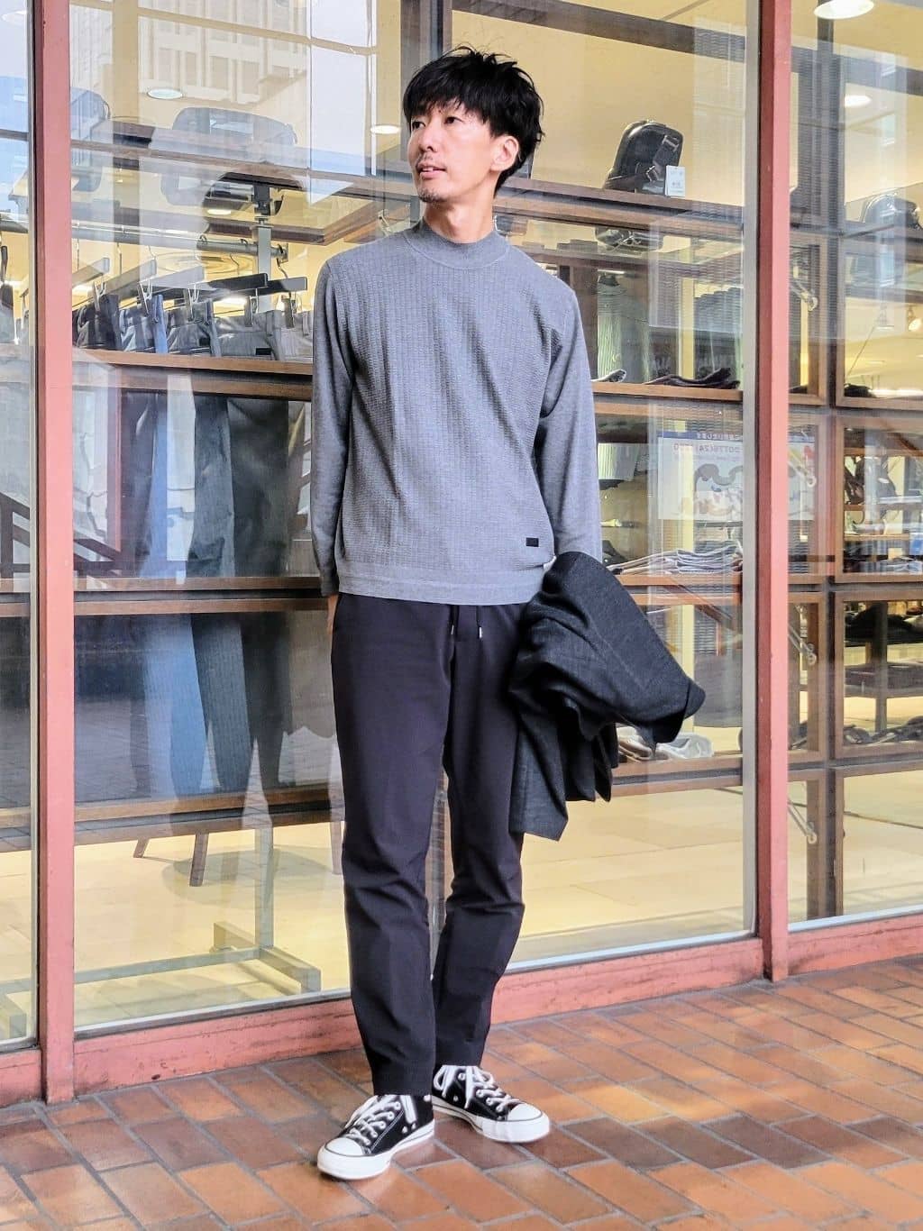 piroyaさんの「TAKEO KIKUCHI｜【Sサイズ～】ラッセルメッシュ ジャケット」を使ったコーディネート