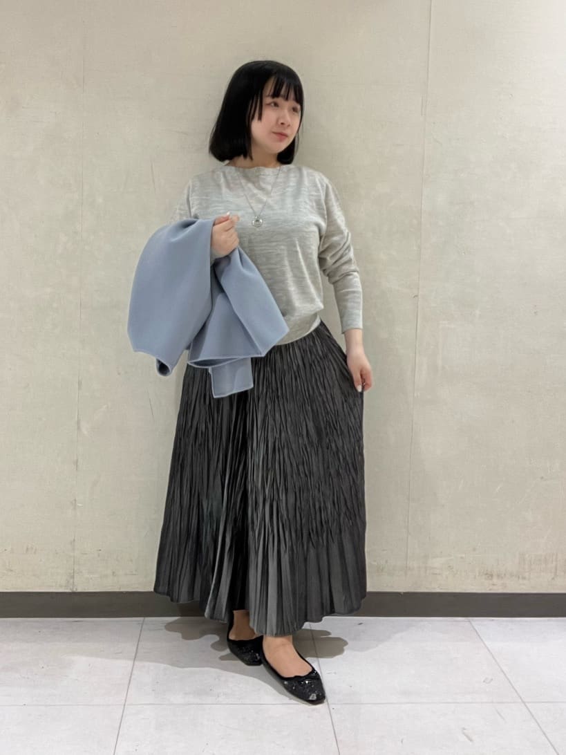Mizukiさんの「UNTITLED｜【ミディ丈/軽やか】セミラグランリバー コート」を使ったコーディネート