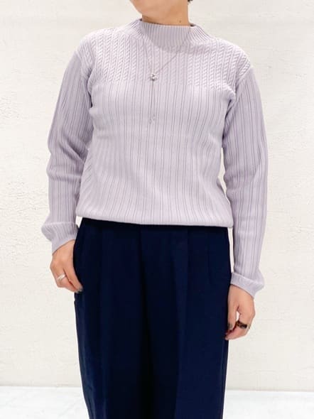 ばっちょさんの「grove｜【毛玉軽減／洗える】ミニケーブルニット」を使ったコーディネート