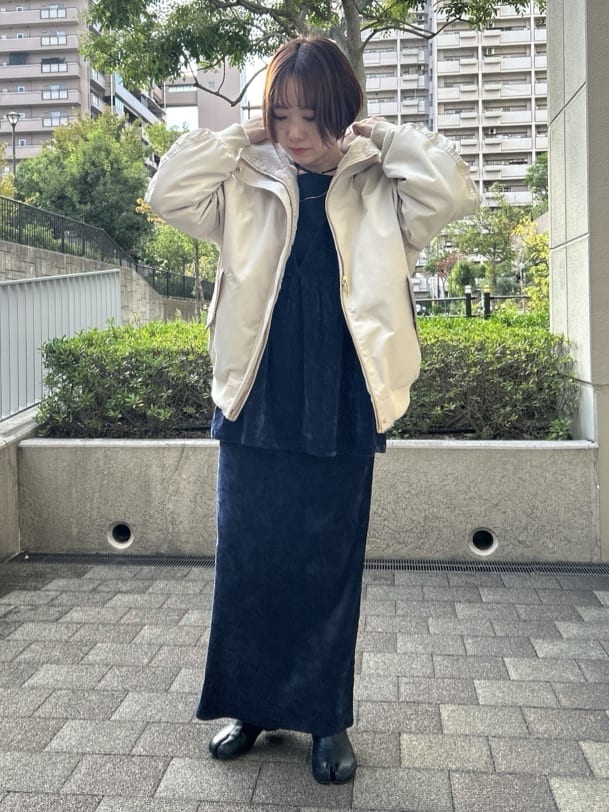 ga_riさんの「THE SHOP TK｜【2WAY/洗える】リバーシブル フェイクファーブルゾン」を使ったコーディネート